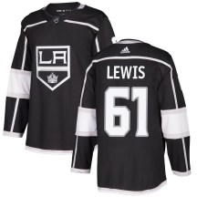 Men's Adidas Los Angeles Kings Trevor Lewis Black Home Jersey - Authentic