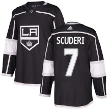 Men's Adidas Los Angeles Kings Rob Scuderi Black Home Jersey - Authentic