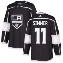 Men's Adidas Los Angeles Kings Charlie Simmer Black Home Jersey - Authentic
