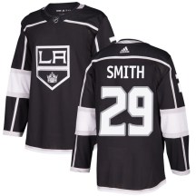 Men's Adidas Los Angeles Kings Billy Smith Black Home Jersey - Authentic
