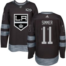 Youth Los Angeles Kings Charlie Simmer Black 1917-2017 100th Anniversary Jersey - Authentic