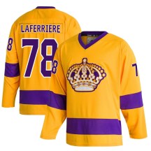 Men's Adidas Los Angeles Kings Alex Laferriere Gold Classics Jersey - Authentic