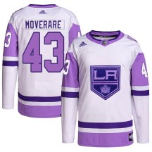 Youth Adidas Los Angeles Kings Jacob Moverare White/Purple Hockey Fights Cancer Primegreen Jersey - Authentic