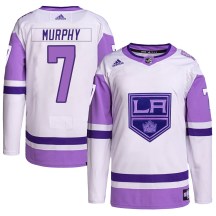 Youth Adidas Los Angeles Kings Mike Murphy White/Purple Hockey Fights Cancer Primegreen Jersey - Authentic