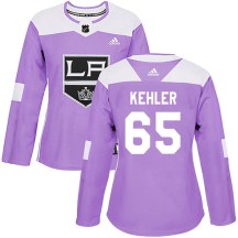 Women's Adidas Los Angeles Kings Cole Kehler Purple Fights Cancer Practice Jersey - Authentic