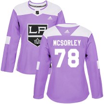 Women's Adidas Los Angeles Kings Tye Mcsorley Purple Fights Cancer Practice Jersey - Authentic