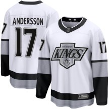 Men's Fanatics Branded Los Angeles Kings Lias Andersson White Breakaway Alternate Jersey - Premier
