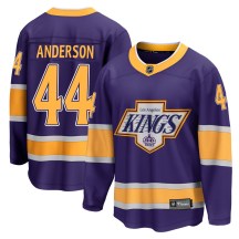 Youth Fanatics Branded Los Angeles Kings Mikey Anderson Purple 2020/21 Special Edition Jersey - Breakaway