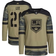 Men's Adidas Los Angeles Kings Andre Lee Camo Military Appreciation Practice Jersey - Authentic
