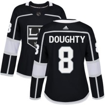 Women's Adidas Los Angeles Kings Drew Doughty Black Home Jersey - Authentic