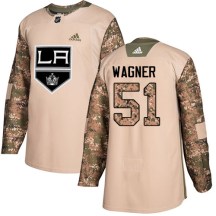 Men's Adidas Los Angeles Kings Austin Wagner Camo Veterans Day Practice Jersey - Authentic
