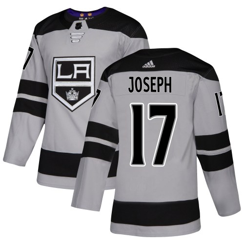 Men's Adidas Los Angeles Kings Mathieu Joseph Gray Alternate Jersey - Authentic Men's Adidas Los Angeles Kings Mathieu Joseph Gray Alternate Jersey - Authentic