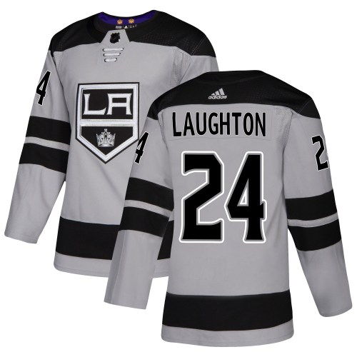 Men's Adidas Los Angeles Kings Scott Laughton Gray Alternate Jersey - Authentic Men's Adidas Los Angeles Kings Scott Laughton Gray Alternate Jersey - Authentic
