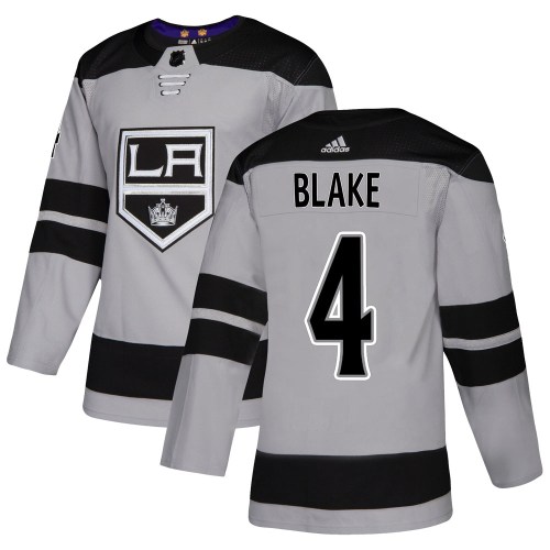 Youth Adidas Los Angeles Kings Rob Blake Gray Alternate Jersey - Authentic
