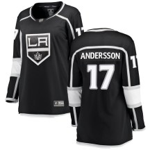 Women's Fanatics Branded Los Angeles Kings Lias Andersson Black Home Jersey - Breakaway