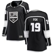 Women's Fanatics Branded Los Angeles Kings Jim Fox Black Home Jersey - Breakaway