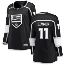 Women's Fanatics Branded Los Angeles Kings Charlie Simmer Black Home Jersey - Breakaway