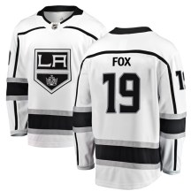 Men's Fanatics Branded Los Angeles Kings Jim Fox White Away Jersey - Breakaway