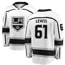 Men's Fanatics Branded Los Angeles Kings Trevor Lewis White Away Jersey - Breakaway
