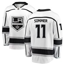 Men's Fanatics Branded Los Angeles Kings Charlie Simmer White Away Jersey - Breakaway