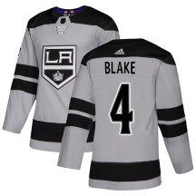 Men's Adidas Los Angeles Kings Rob Blake Gray Alternate Jersey - Authentic