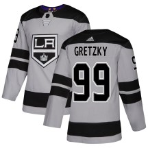 Men's Adidas Los Angeles Kings Wayne Gretzky Gray Alternate Jersey - Authentic