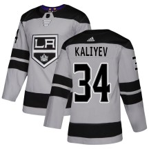 Men's Adidas Los Angeles Kings Arthur Kaliyev Gray Alternate Jersey - Authentic