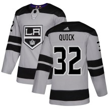 Men's Adidas Los Angeles Kings Jonathan Quick Gray Alternate Jersey - Authentic