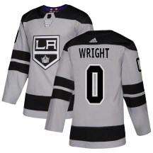 Men's Adidas Los Angeles Kings Jared Wright Gray Alternate Jersey - Authentic