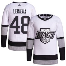 Youth Adidas Los Angeles Kings Brendan Lemieux White 2021/22 Alternate Primegreen Pro Player Jersey - Authentic