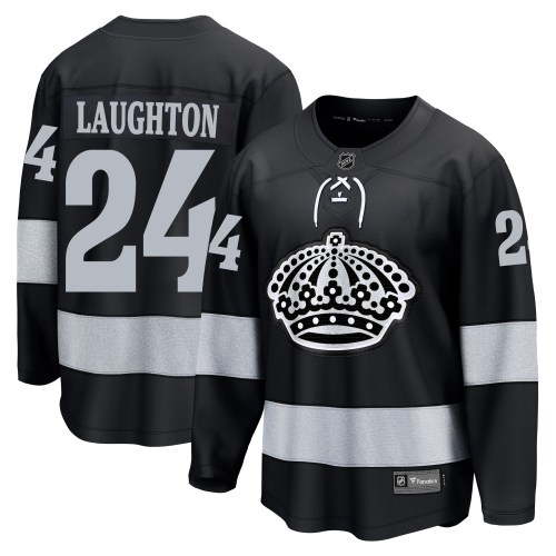 Men's Fanatics Los Angeles Kings Scott Laughton Black Alternate Jersey - Breakaway
