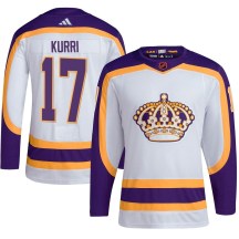 Men's Adidas Los Angeles Kings Jari Kurri White Reverse Retro 2.0 Jersey - Authentic