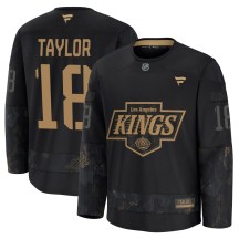 Youth Fanatics Los Angeles Kings Dave Taylor Black 2024 Military Appreciation Practice Jersey - Premium