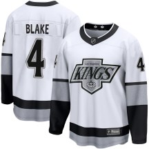 Youth Fanatics Branded Los Angeles Kings Rob Blake White Breakaway Alternate Jersey - Premier