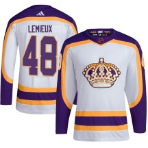 Youth Adidas Los Angeles Kings Brendan Lemieux White Reverse Retro 2.0 Jersey - Authentic