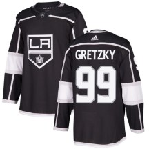Men's Adidas Los Angeles Kings Wayne Gretzky Black Home Jersey - Authentic