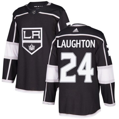 Men's Adidas Los Angeles Kings Scott Laughton Black Home Jersey - Authentic Men's Adidas Los Angeles Kings Scott Laughton Black Home Jersey - Authentic