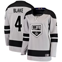 Women's Fanatics Branded Los Angeles Kings Rob Blake Gray Alternate Jersey - Breakaway