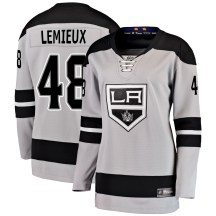 Women's Fanatics Branded Los Angeles Kings Brendan Lemieux Gray Alternate Jersey - Breakaway