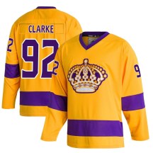 Men's Adidas Los Angeles Kings Brandt Clarke Gold Classics Jersey - Authentic