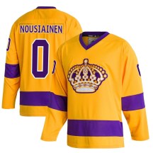 Men's Adidas Los Angeles Kings Kim Nousiainen Gold Classics Jersey - Authentic