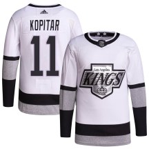 Men's Adidas Los Angeles Kings Anze Kopitar White 2021/22 Alternate Primegreen Pro Player Jersey - Authentic
