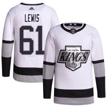 Men's Adidas Los Angeles Kings Trevor Lewis White 2021/22 Alternate Primegreen Pro Player Jersey - Authentic