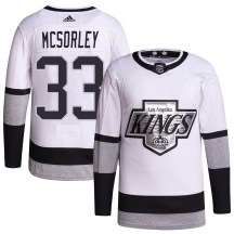 Men's Adidas Los Angeles Kings Marty Mcsorley White 2021/22 Alternate Primegreen Pro Player Jersey - Authentic