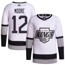 Men's Adidas Los Angeles Kings Trevor Moore White 2021/22 Alternate Primegreen Pro Player Jersey - Authentic