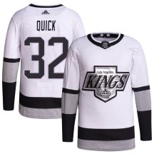 Men's Adidas Los Angeles Kings Jonathan Quick White 2021/22 Alternate Primegreen Pro Player Jersey - Authentic