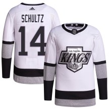 Men's Adidas Los Angeles Kings Dave Schultz White 2021/22 Alternate Primegreen Pro Player Jersey - Authentic