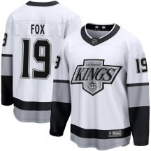 Men's Fanatics Branded Los Angeles Kings Jim Fox White Breakaway Alternate Jersey - Premier