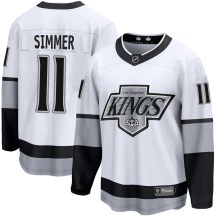 Men's Fanatics Branded Los Angeles Kings Charlie Simmer White Breakaway Alternate Jersey - Premier