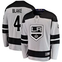 Men's Fanatics Branded Los Angeles Kings Rob Blake Gray Alternate Jersey - Breakaway